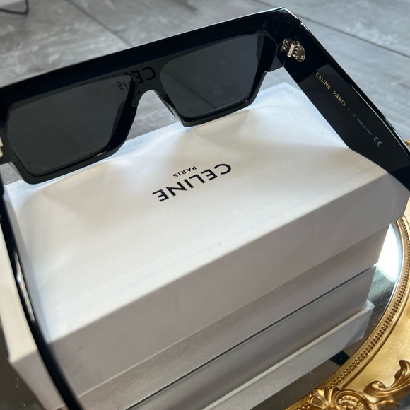 CELINE 60MM Flat-Top Square Sunglasses in Black - Picture 10 of 15